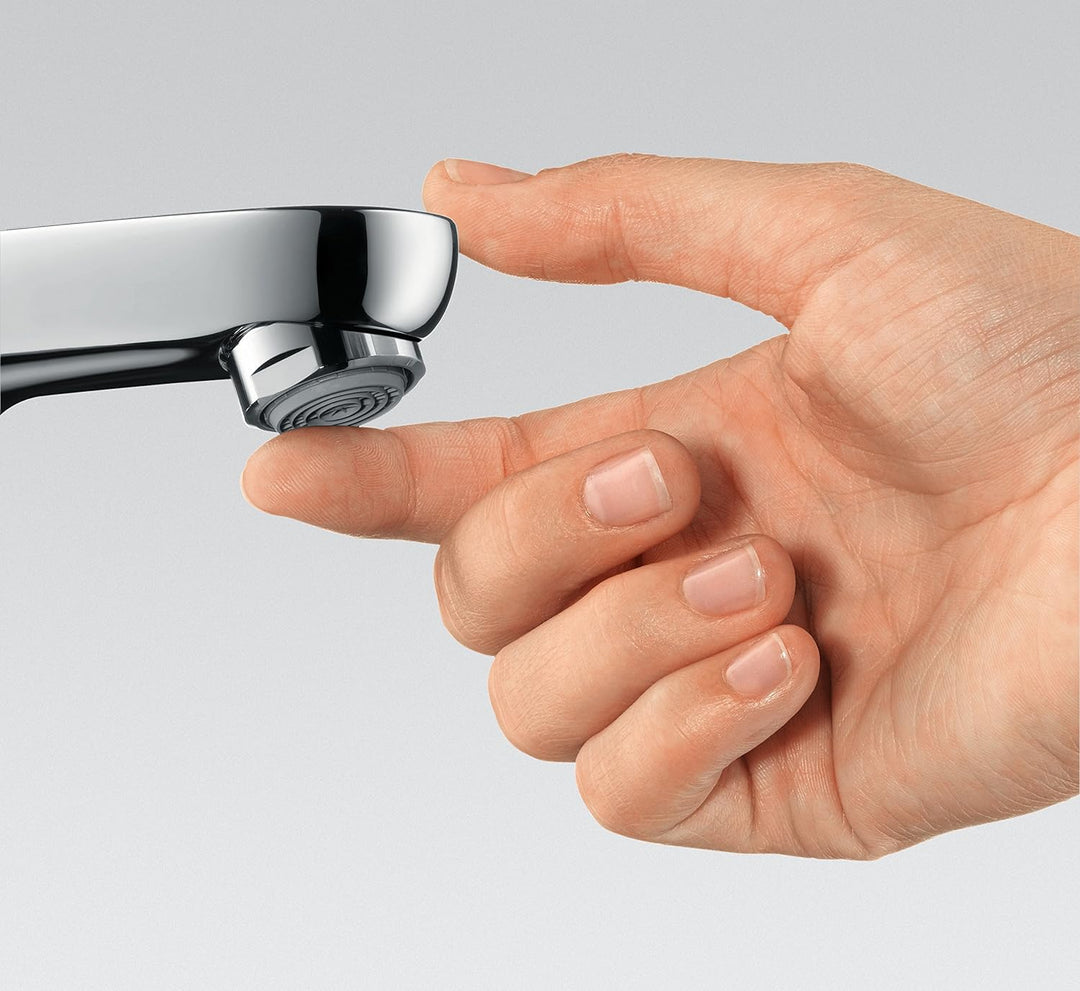 hansgrohe Wasserhahn Talis S (Armatur mit Auslauf Höhe 70mm und Zugstangen-Ablaufgarnitur) Chrom