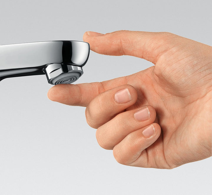 hansgrohe Wasserhahn PuraVida (Armatur mit Auslauf Höhe 200 mm und Push-Open Ablaufgarnitur) Chrom m