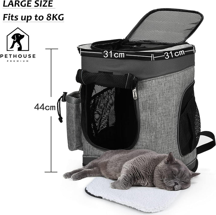 Kato Tirrinia Haustier Hund Träger Rucksack, Haustier Tragetasche mit Mesh für mittelgrosse Hunde Ka