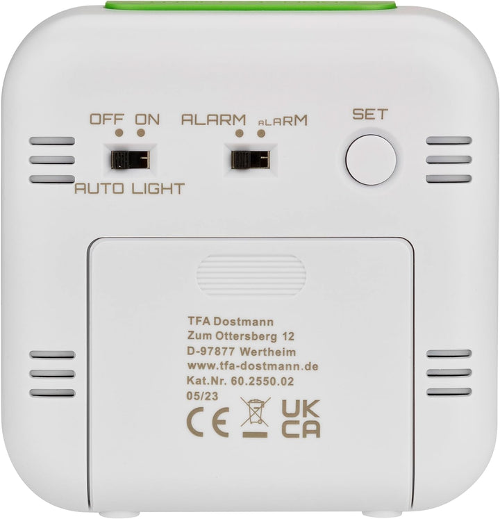 TFA Dostmann Funk Wecker Bingo 2.0, digital, mit Temperaturanzeige, 2 Weckzeiten, batteriebetrieben,
