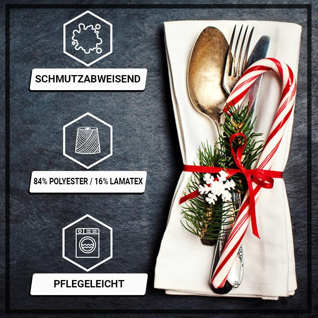 GOLDMAR Weihnachtstischdecke Fleckenresistente Schmutzabweisend Zweiseitig Tischdecke Weihnachten Ad
