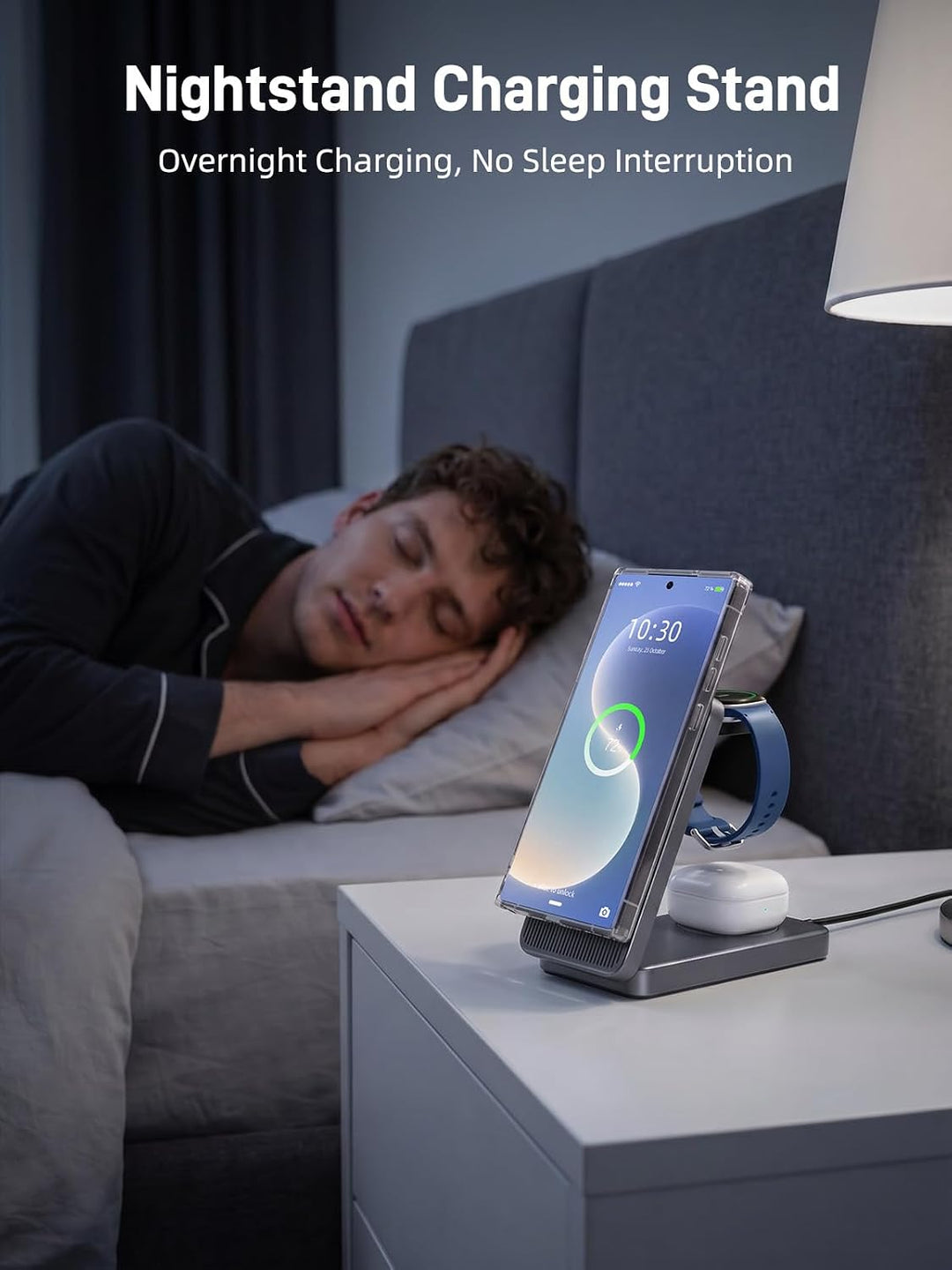 Magnetisch Induktive Ladestation für Samsung Galaxy S26 Ultra, 3 in 1 MagSafe Wireless Charger Faltb