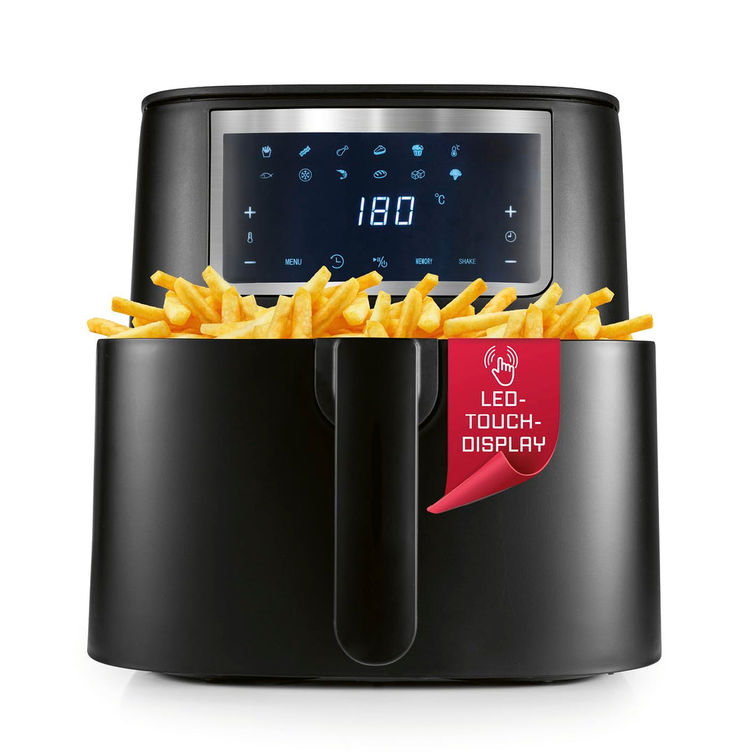 GOURMETmaxx Heissluftfritteuse 6,5 L Airfryer | Fritteuse mit Touchscreen, 9 Funktionen, 11 Programm