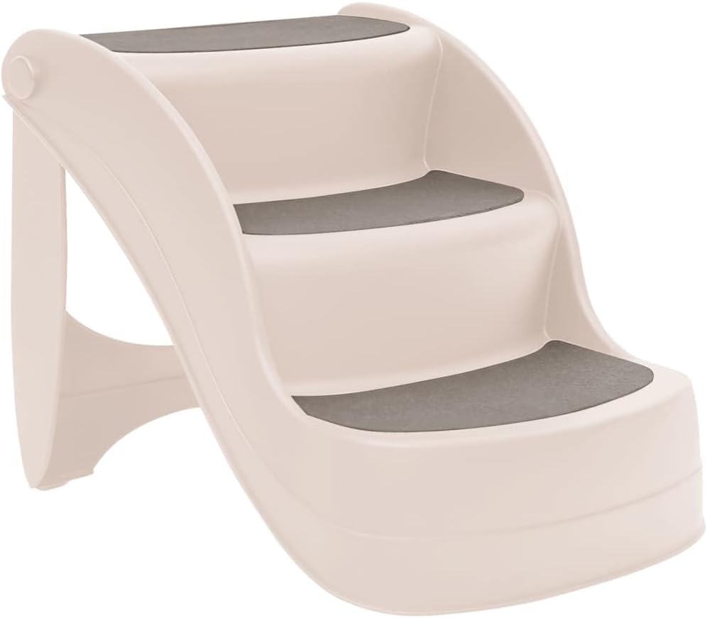 Hundetreppe für kleine Hunde und Katzen, 3 Stufen klappbare Haustiertreppe für Sofa und Bett, rutsch