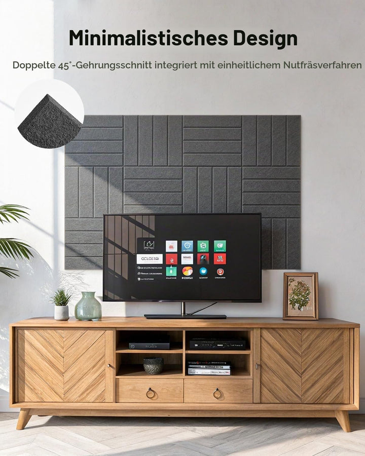 Soundsbay 18 Stück Akustikpaneele Selbstklebend, Akustikplatten aus Polyester zur Schalldämmung, 30×