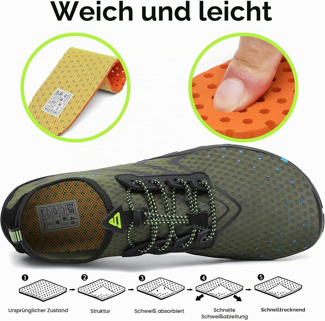 SAGUARO Badeschuhe Strandschuhe Aquaschuhe Wasserschuhe Surfschuhe Schwimmschuhe für Damen Herren Ki