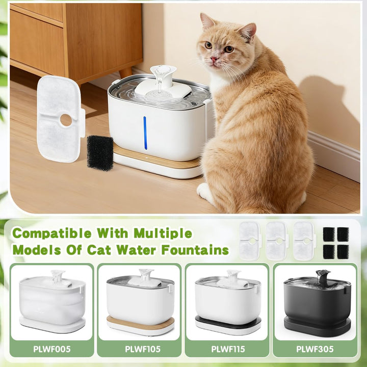 32 Stück Katzenbrunnen Filter, Katzen Trinkbrunnen Filter für für PETLIBRO Dockstream Tomxcute Katze