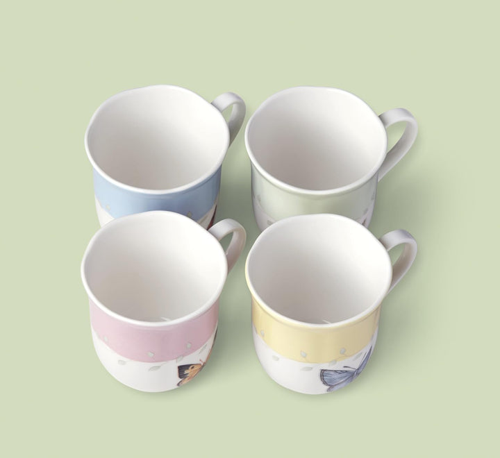 Lenox Tassen-Set mit Schmetterlingswiese, Weiss, 4 Stück, Tasse