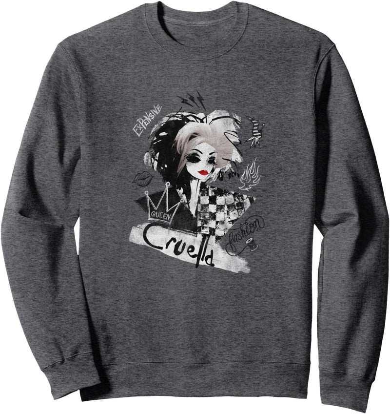 Disney Cruella Artsy Collage Sweatshirt