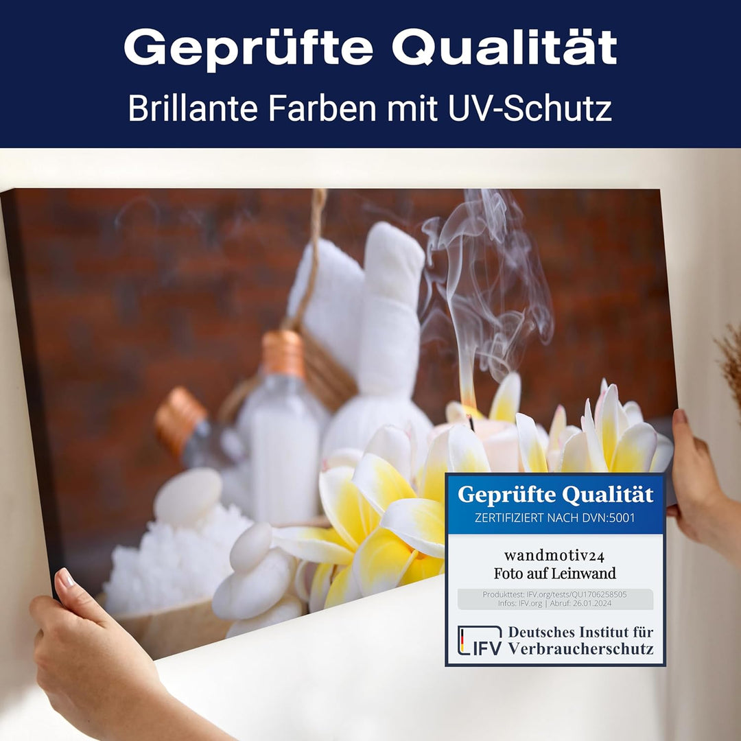 wandmotiv24 Leinwandbild Spa Wellness und Behandlung 100x40cm (BxH) Bilder auf Leinwand, Dekoration