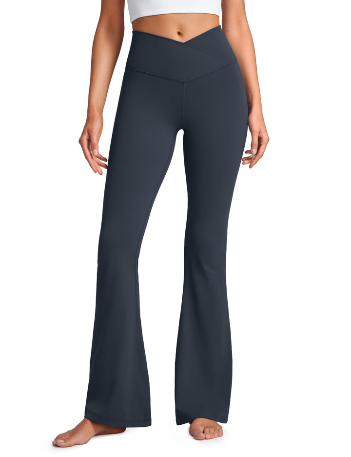 CRZ YOGA Damen Butterluxe Bootcut Schlaghose Yoga Leggings Crossover High Waist Blickdicht Sporthose