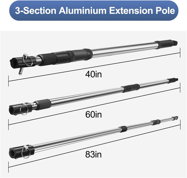 Flächenspachtel Set im Koffer mit Ergonomischem Griff, Spachtel Werkzeug (300mm + 500mm +800mm) und