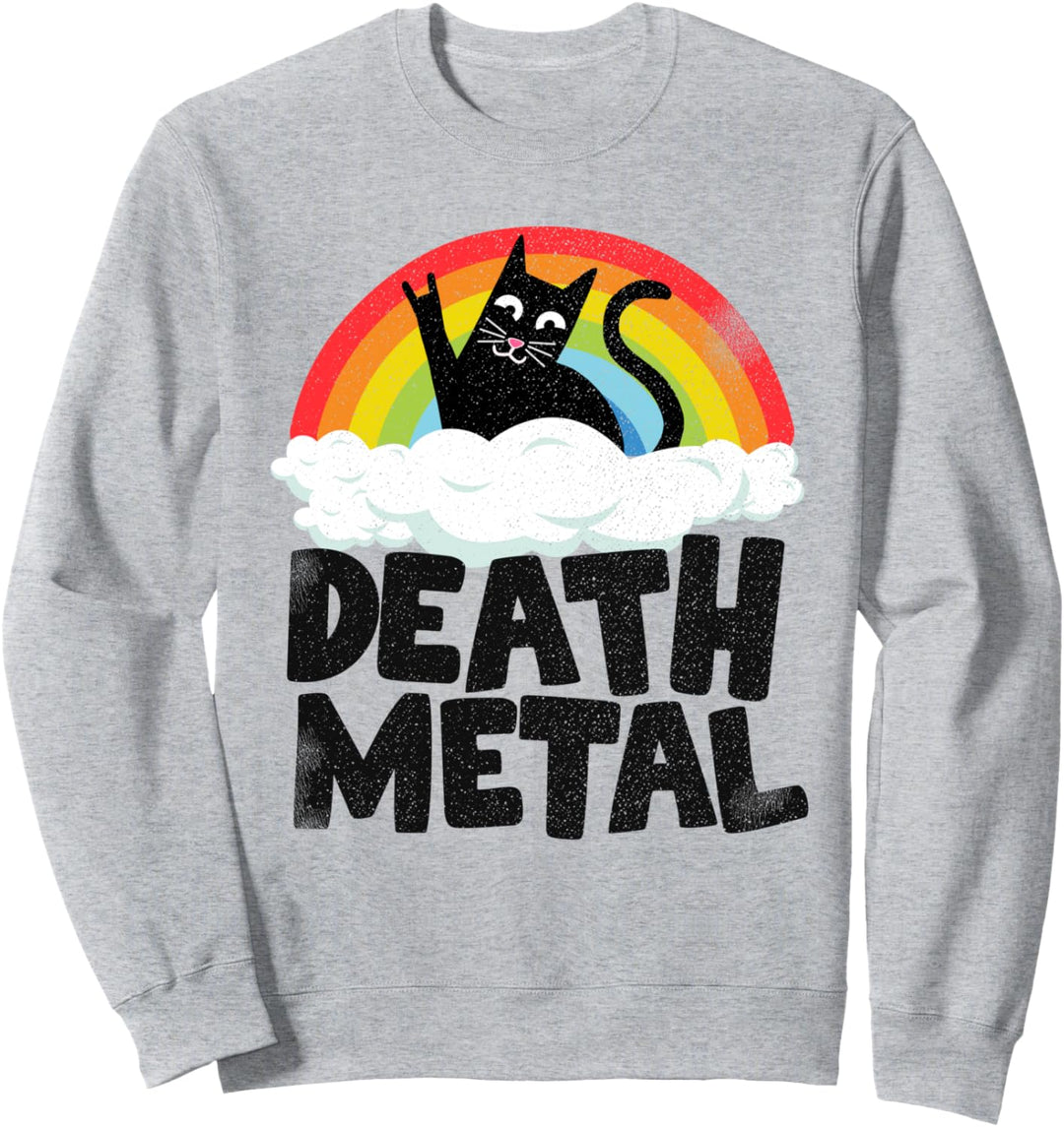 Schweres Metallband für Kinder, Motiv: Katze, Regenbogenfarben, Gothic, lustiger Tod aus Metall Swea