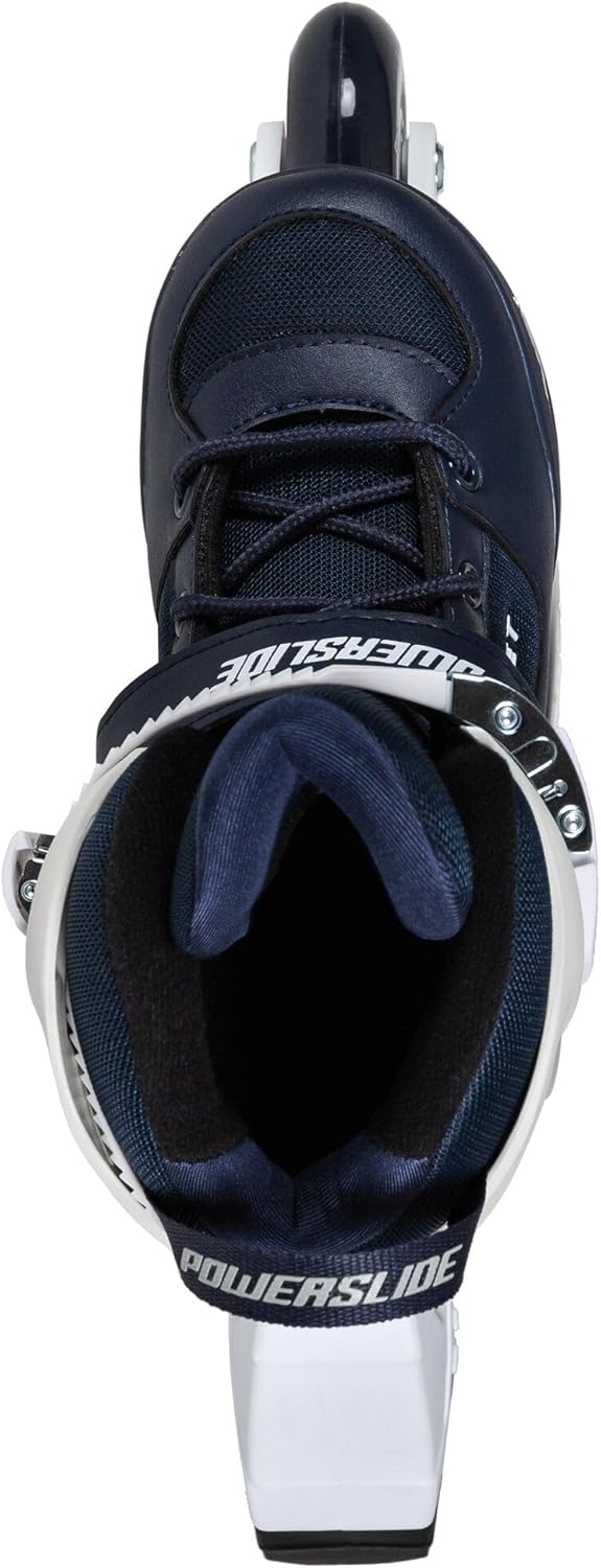 Powerslide Inline Skates Rocket Blue, grössenverstellbar, Weiss/Navy Blau für Kinder, ABEC 7 Pro Kug