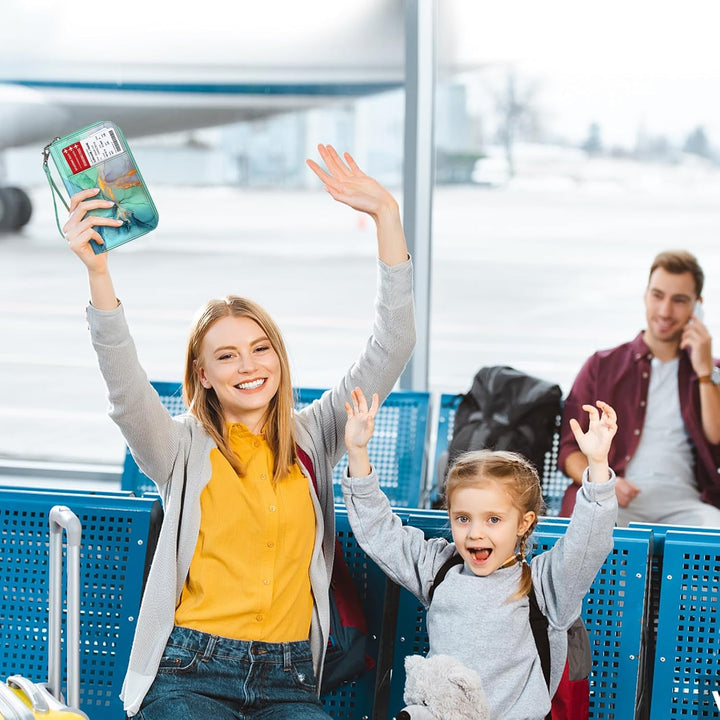 FINTIE Reisepass Tasche Familie Reiseorganizer, Wasserdicht Reisepasshülle Ausweistasche Dokumentee