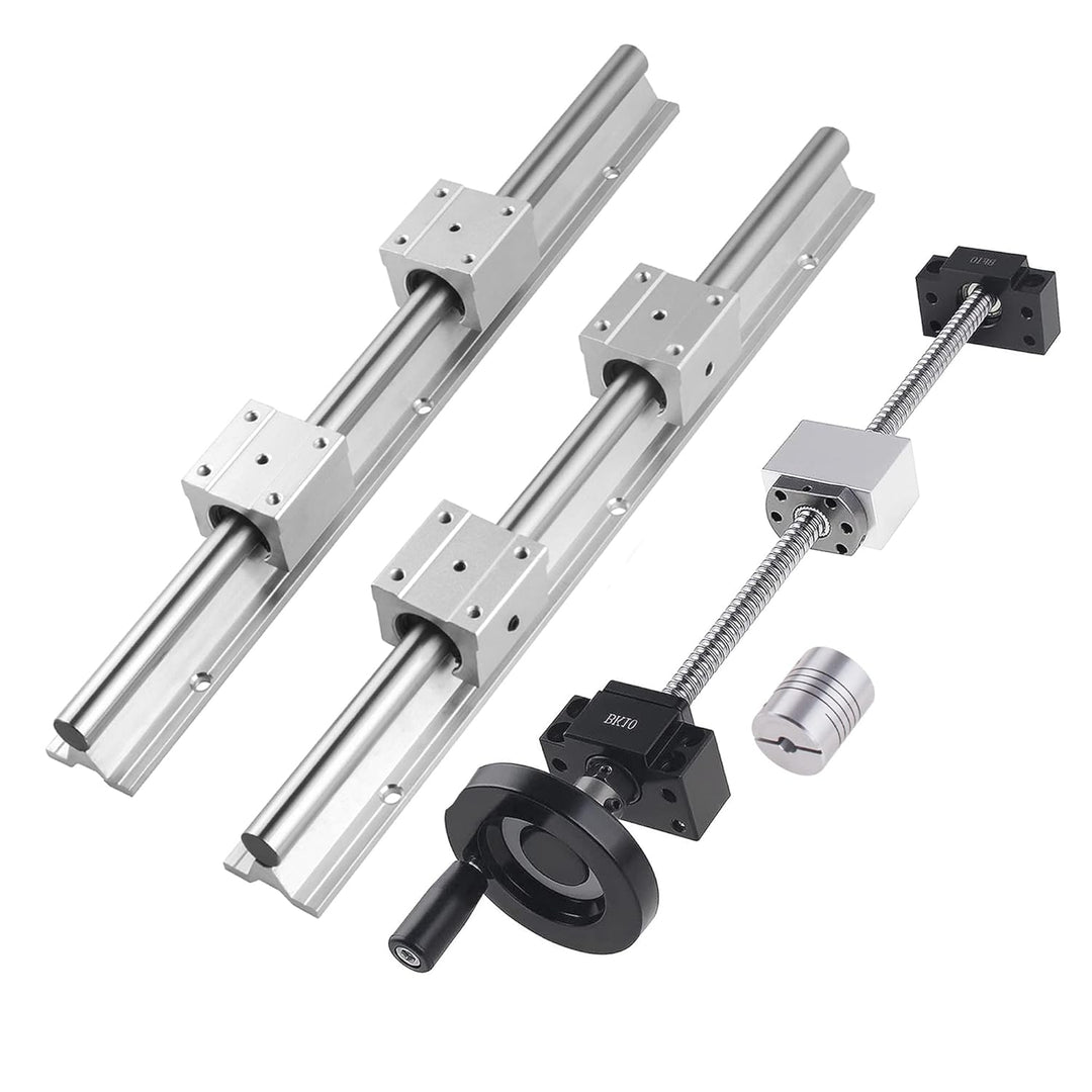 CNCYEAH Linearschiene 2 set SBR16-400 MM Linearführungsschienen und 1 Set Kugelumlaufspindel SFU1204