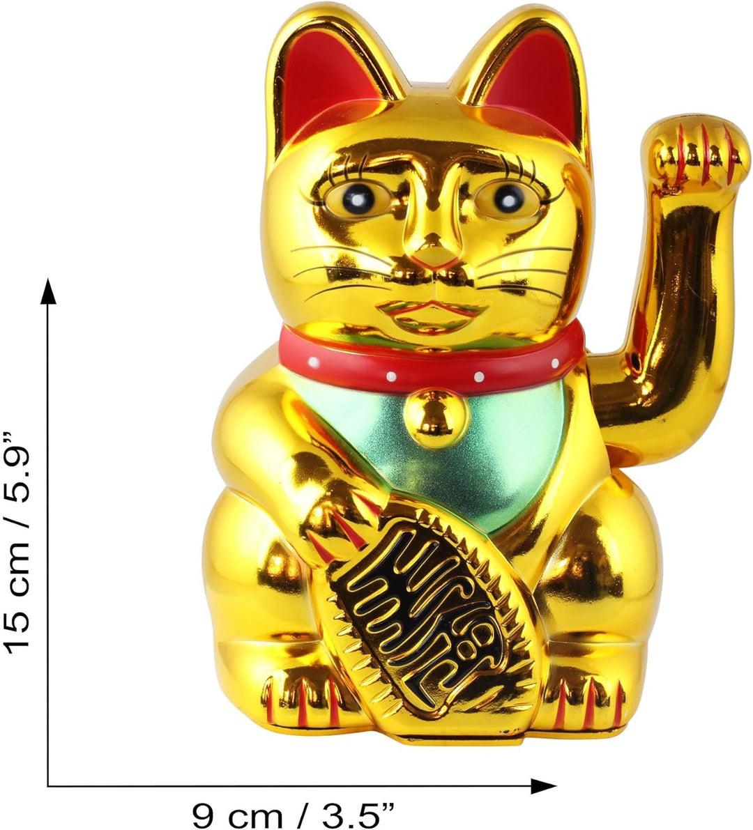 Freak Scene Glückskatze - Maneki-Neko - Winkekatze - 15 cm - Gold
