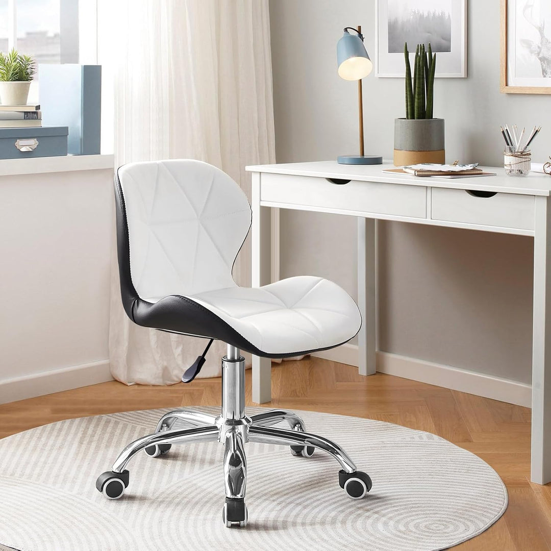 TUKAILAI Bürostuhl Ergonomisch aus Kunstleder, Verstellbar Drehstuhl mit Höhenverstellbar 360° Drehb