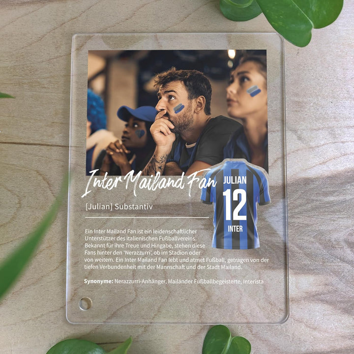 Inter Geschenk personalisiert - Acryl Geschenk - Definition: Inter Fan - Inter Fanartikel, Inter Fan