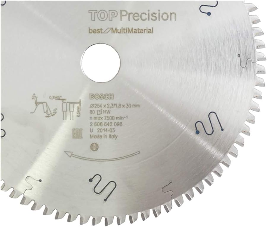 Bosch Professional 2608642098 Kreissägeblatt Best for Multi 254 x 30 x 2.3 mm Z80TR, 254 x 30 x 2.3