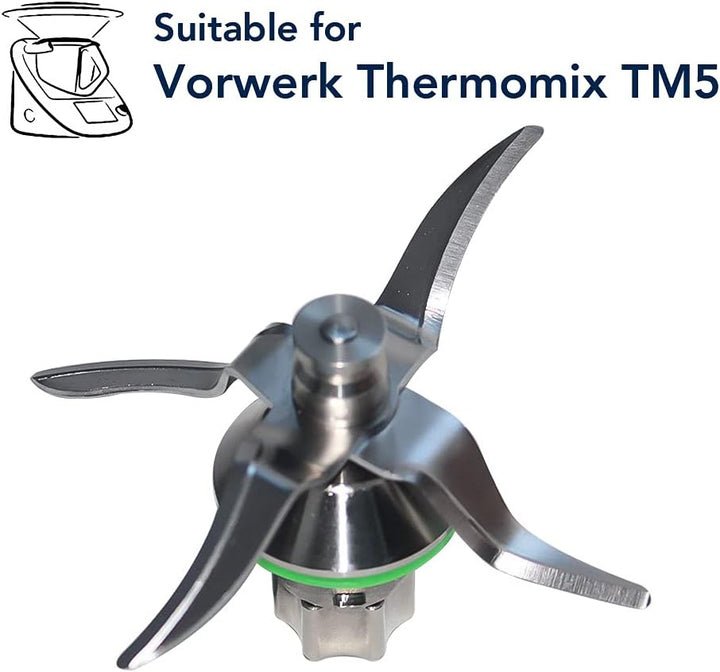 Messer für Vorwerk Thermomix TM5 Küchenmaschine Mixmesser Edelstahl, inkl