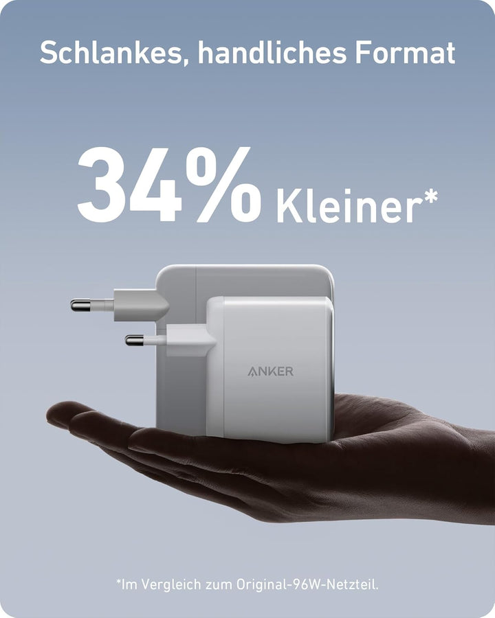 Anker 100W USB C Ladegerät, 736 Charger (Nano II 100W) Schnellladegerät, iPad ladegerät, 3-Port USB
