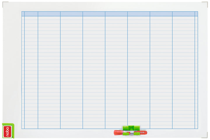 Nobo Performance 3048201 Planungstafel (Monatsplanungsraster, magnetisch/beschreibbar, 900 x 600 mm)