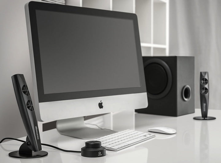 Wavemaster STAX 2.1 Lautsprecher System (46 Watt) Aktiv-Boxen für TV/Tablet/Smartphone/PC schwarz (6