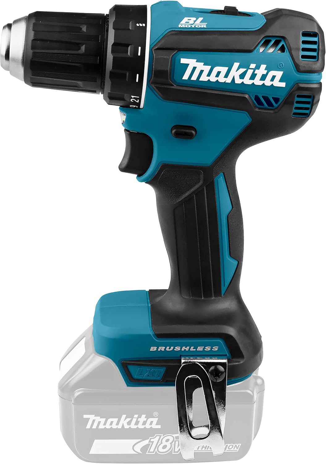 Makita DDF485Z Akku-Bohrschrauber 18 V (ohne Akku, ohne Ladegerät), Blau/Silber
