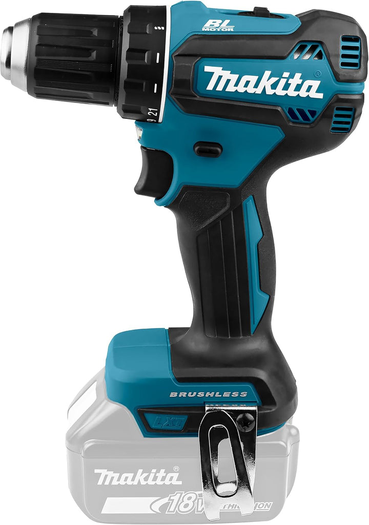 Makita DDF485Z Akku-Bohrschrauber 18 V (ohne Akku, ohne Ladegerät), Blau/Silber
