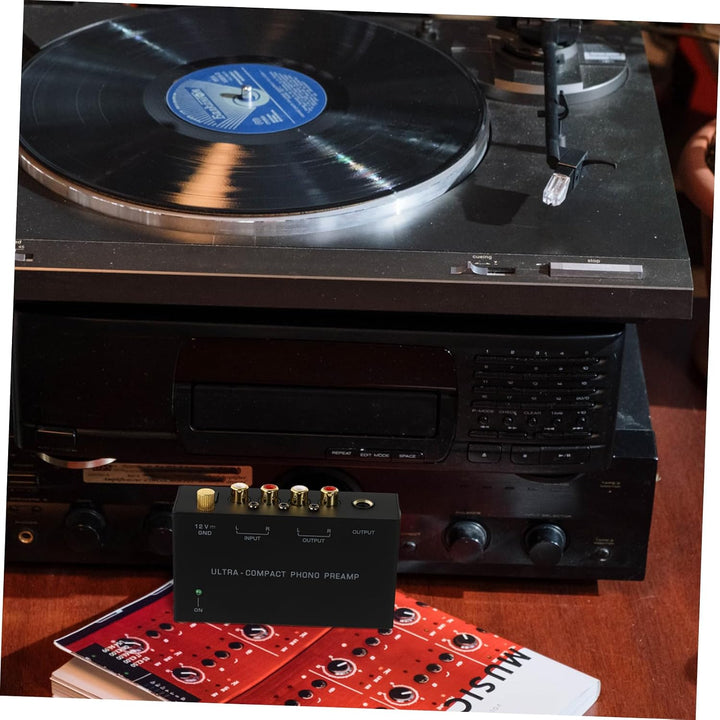 Plattenspieler Vorverstärker Phono Vorverstärker Eu Stecker Dc 12v Schwarz