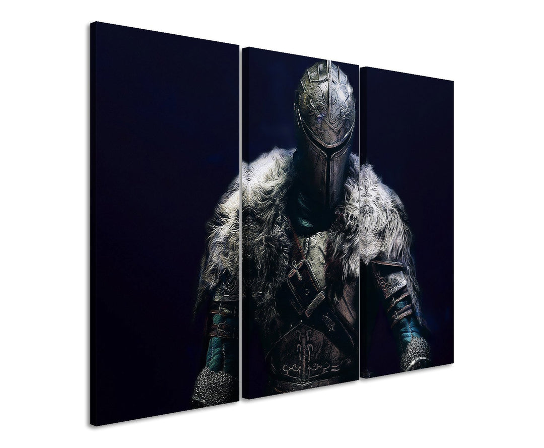 Leinwandbild 3 teilig Dark_Souls_II_3x90x40cm (Gesamt 120x90cm) _Ausführung schöner Kunstdruck auf e