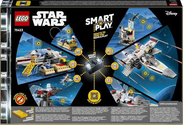 LEGO Star Wars 75423 SMART Play: Lukes Rot Fünf X-Wing - Interaktives All-in-1 Spielset mit SMART Br