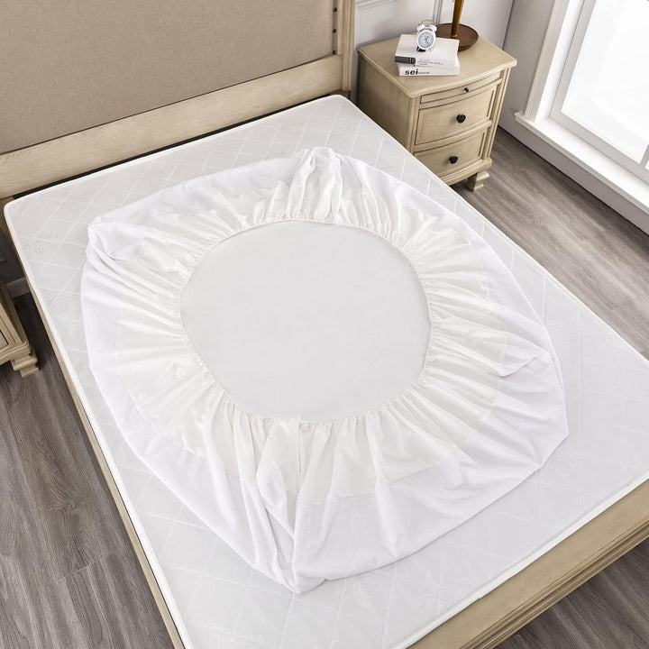 FARFALLAROSSA Matratzenschoner für französisches Bett, Baumwolle, wasserdicht, 120 x 190/200 cm, Mat