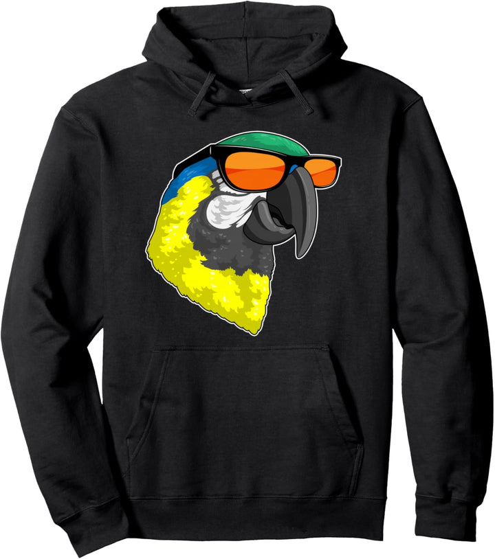 Papagei Sonnenbrille Pullover Hoodie