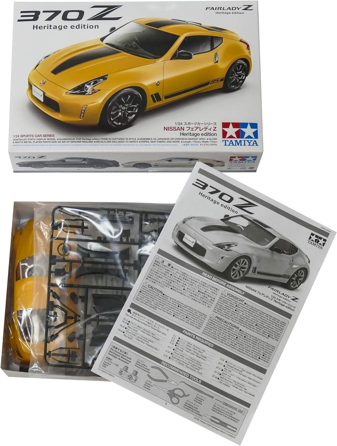 TAMIYA 24348 300024348 Nissan Fahrzeug 24348-1:24 370Z Heritage Edition, Modellbau, Plastik Bausatz,