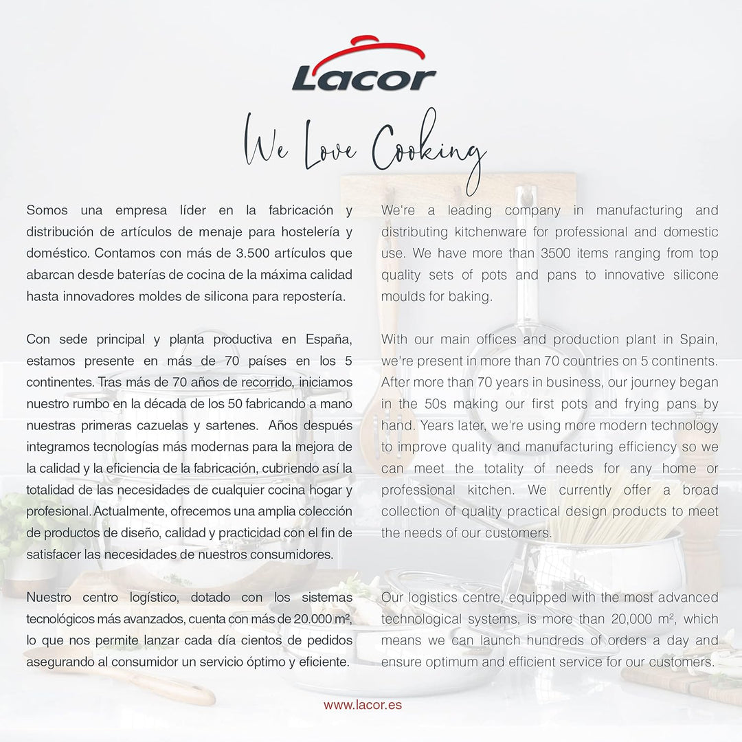 LACOR 61802 Abdeckung für Teller, schützt Lebensmittel, ideal zum Aufbewahren und Präsentieren von L