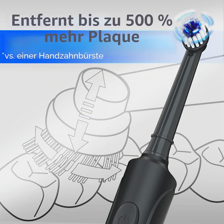 Mornwell Elektrische Zahnbürste Rotierende Zahnbürsten 3 Modi Wiederaufladbare Spin-Zahnbürsten mit
