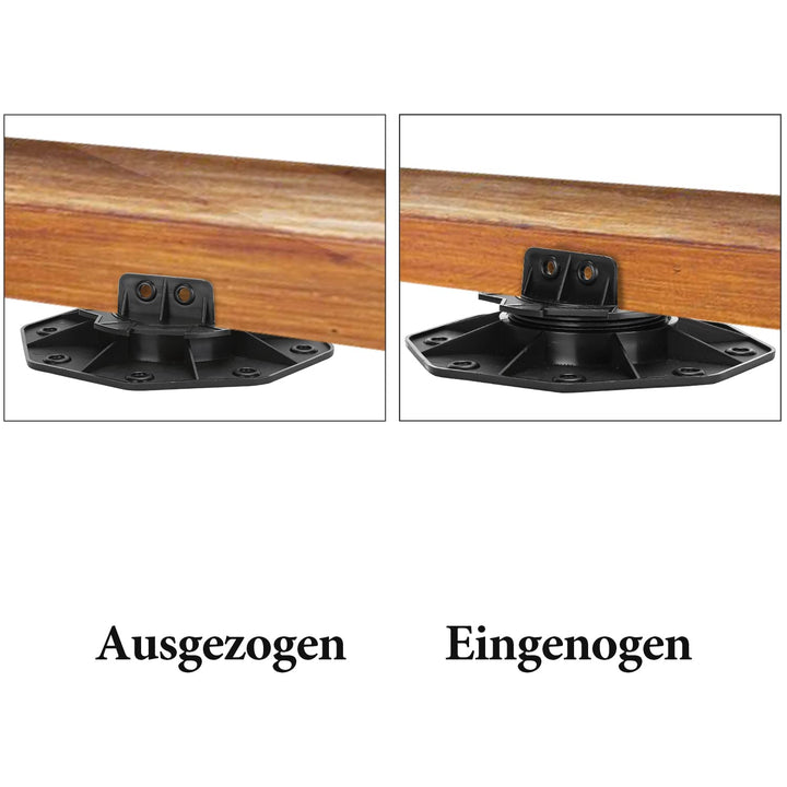 Yakimz Stelzlager 20 Stück Stellfuss höhenverstellbar 18-30mm Plattenlager - Stelzlager für Terrasse