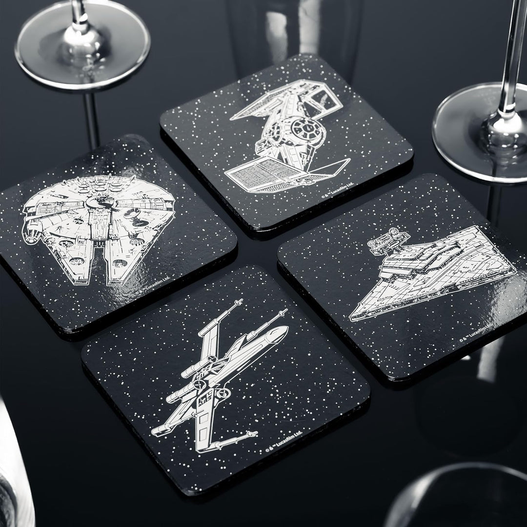Elbenwald Untersetzer 4er Set mit verschiedenen Designs und Farben - Geschenkidee - Glasuntersetzer