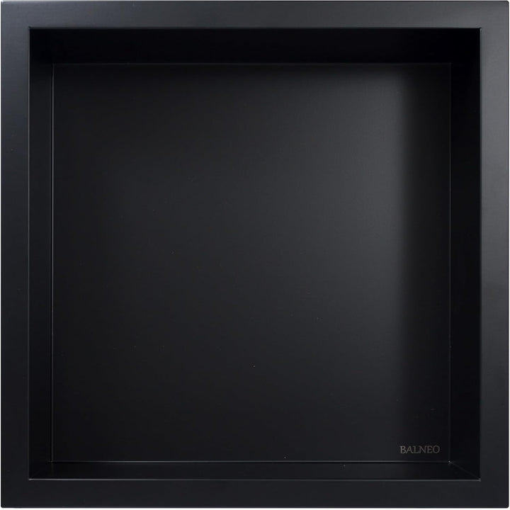 Balneo WALL-BOX ONE Black Edelstahl wandnische dusche Duschnische, wasserdicht, flexibler Nischenein