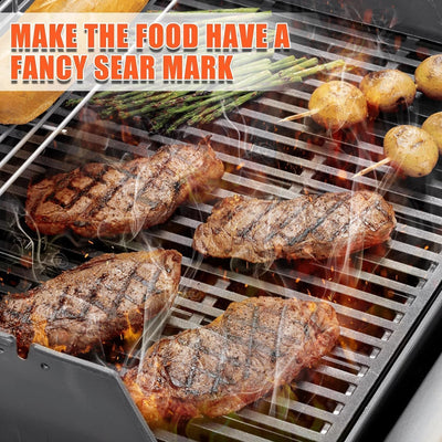 GFTIME 44.5 x 30cm 7638 Gusseisen Grillroste für Weber Spirit E-310 Classic (mit seitlichen Brennerk
