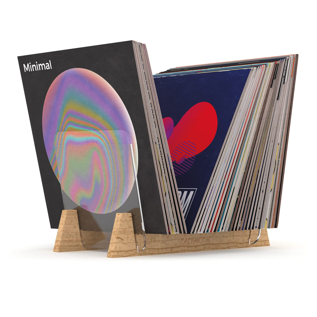 Glorious Record Stand 75 - Elegantes Display und Aufbewahrungsmöglichkeit für Schallplatten, Bietet