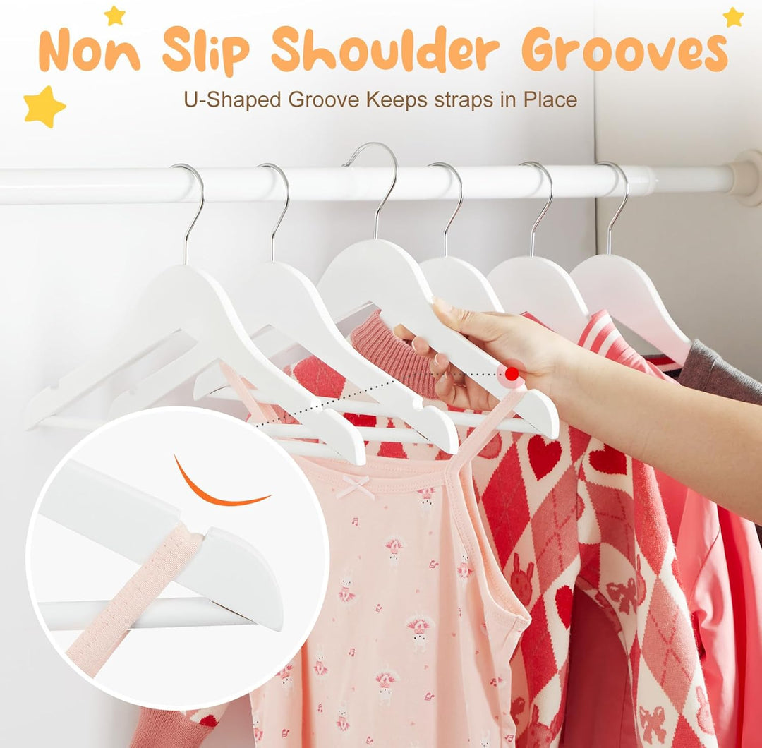 House Day Kinder-Kleiderbügel aus Holz, Baby-Kleiderbügel für Babykleidung, Kinder-Kleiderbügel mit