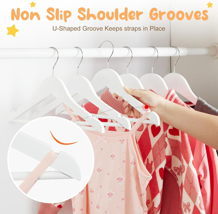 House Day Kinder-Kleiderbügel aus Holz, Baby-Kleiderbügel für Babykleidung, Kinder-Kleiderbügel mit