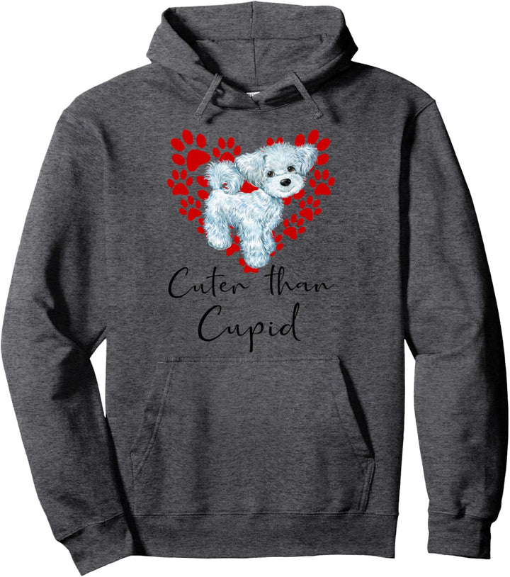 MALTESER Cuter Than Cupid Hunde Valentinstag Malteser Pullover Hoodie