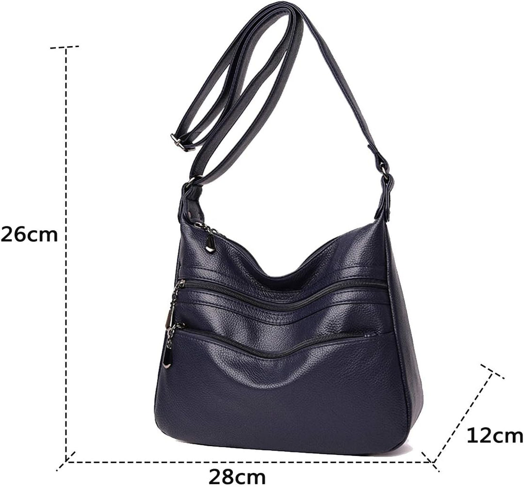 Coolives Damen Umhängetasche Casual Schultertasche Messenger Tasche Blau EINWEG, Blau