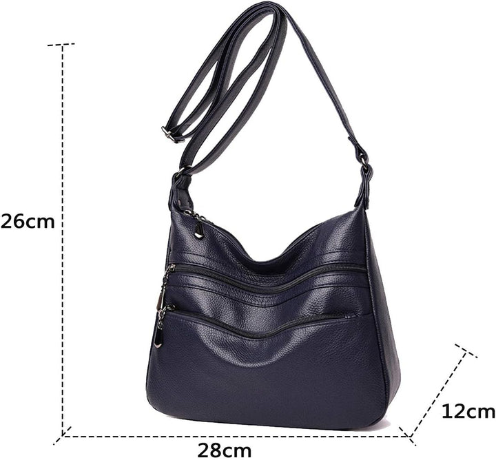 Coolives Damen Umhängetasche Casual Schultertasche Messenger Tasche Blau EINWEG, Blau