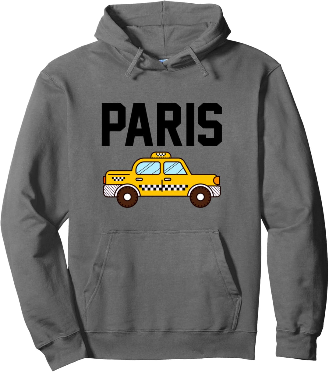 Cool Funny Paris France Taxi Novelty Graphic Cool Designs Pullover Hoodie