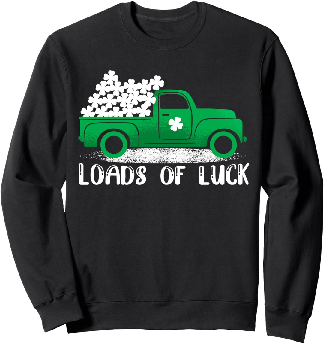 St. Patricks Day Jede Menge Glück Traktor Kleeblatt Shamrock Sweatshirt